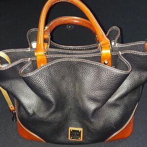 Dooney Leather Satchell, Med, Black